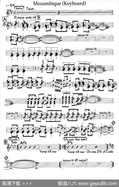 Mozambbique（Keyboard）（爵士钢琴曲）