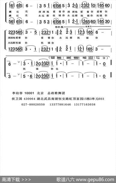 藏红花说我爱你（男女声二重唱） - 李幼容|侯卫国
