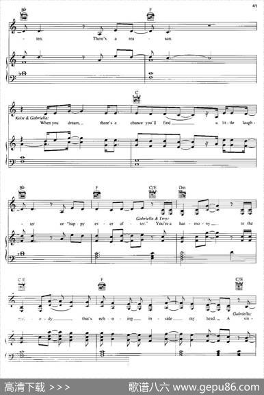 [美]YouAretheMusicinMe(SharpayVersion)（正谱）