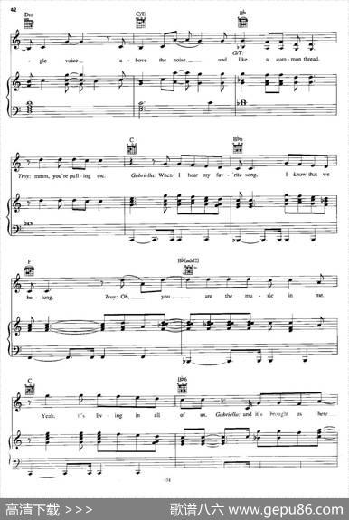 [美]YouAretheMusicinMe(SharpayVersion)（正谱）