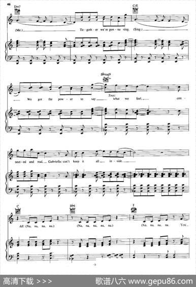 [美]YouAretheMusicinMe(SharpayVersion)（正谱）