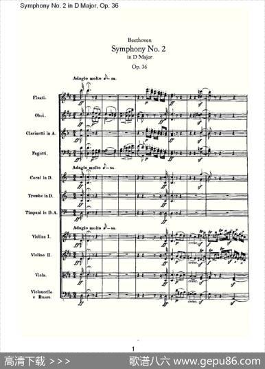 SymphonyNo.2inDMajor,Op.36（D大调第二交响曲Op.3）