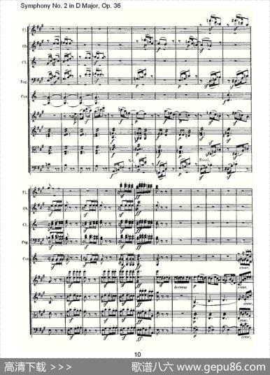 D大调第二交响曲Op.36第二乐章
