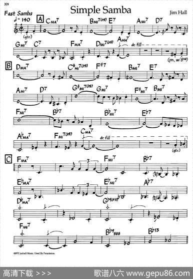 SimpleSamba（爵士钢琴曲）