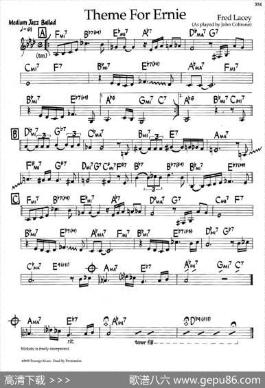 ThemeForErnie（爵士钢琴曲）