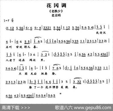 [敦煌曲子戏]花冈调（《老换少》老丑唱段）