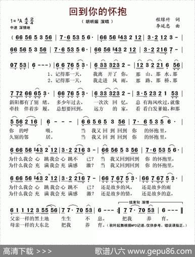 回到你的怀抱 - 程绿竹|李延忠