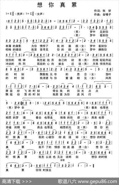想你真累 - 张妍|金嗓子