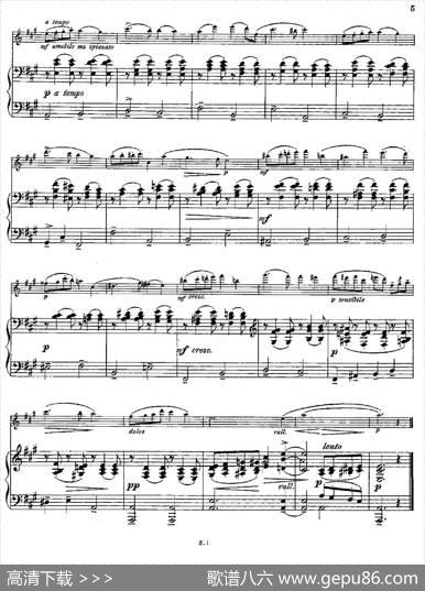 Albumblatt（Op.55No.7）（长笛+钢琴伴奏）|[丹麦]安德森