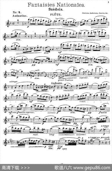 Fantaisiesnationales.Suedois.（Op.59No.4）|[丹麦]安德森