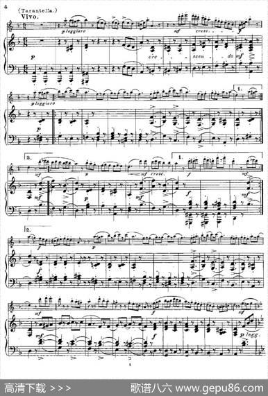 Fantaisiesnationales.Italien.（Op.59No.5）（长笛+钢琴伴奏）|[丹麦]安德森