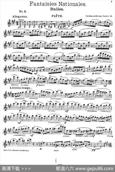Fantaisiesnationales.Italien.（Op.59No.5）|[丹麦]安德森