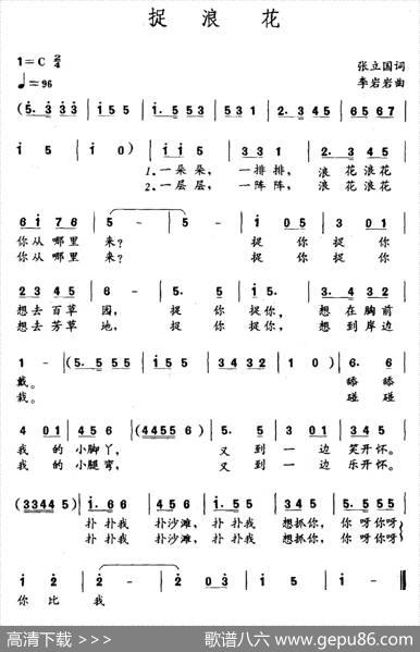 捉浪花（张立国词李岩岩曲） - 张立国|李岩岩