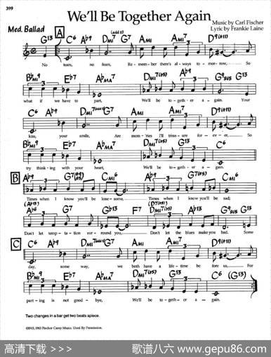 We'llBeTogetherAgain（爵士钢琴曲）