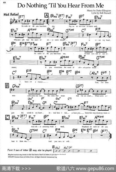 DoNothing'TilYouHearfromMe（带和弦五线谱）