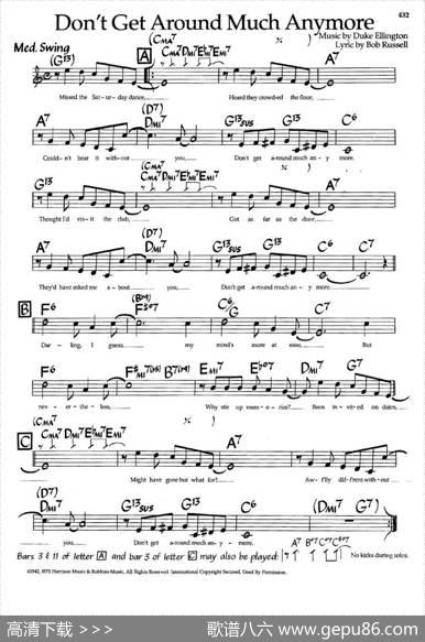 Don'tGetAroundMuchAnymore（带和弦五线谱）