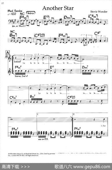 AnotherStar（爵士钢琴曲、带歌词）
