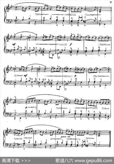 加伏特舞曲（练习分句、渐强渐弱及歌唱般的弹奏）|巴赫