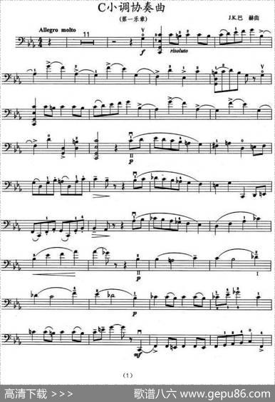 C小調协奏曲（第一乐章）