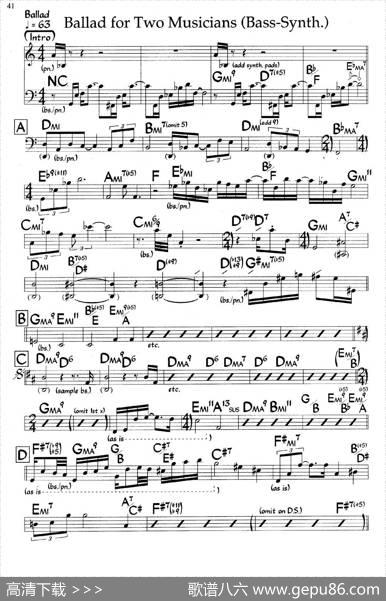 BalladforTwoMusicians（爵士钢琴曲）
