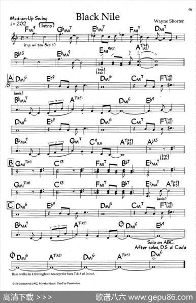 BlackNile（爵士钢琴曲）