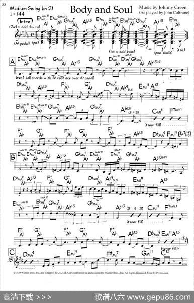 BodyandSoul（爵士钢琴曲）