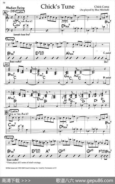 Chick'sTune（爵士钢琴曲）