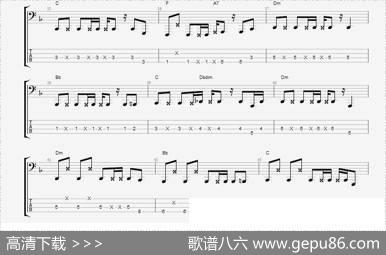 CNBLUE《孤独啊》贝司谱