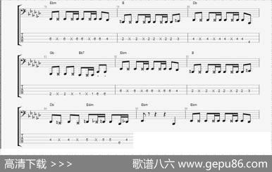 CNBLUE《孤独啊》贝司谱