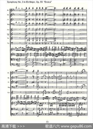 英雄交响曲（又名：降E大调第三交响曲)第一乐）