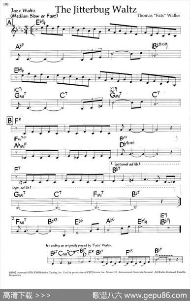 TheJitterbugWaltz（爵士钢琴曲）