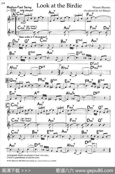 LookattheBirdie（爵士钢琴曲）