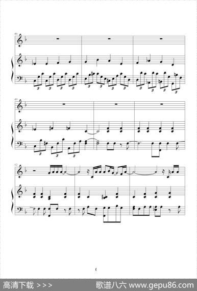 AllbyMyself（钢琴伴奏谱）|celine