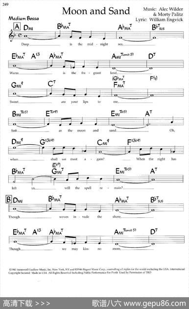 MoonandSand（带和弦五线谱）