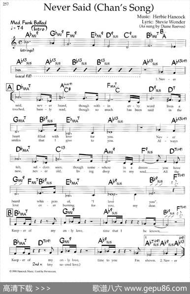 NeverSaid(Chan'sSong)（带和弦五线谱）