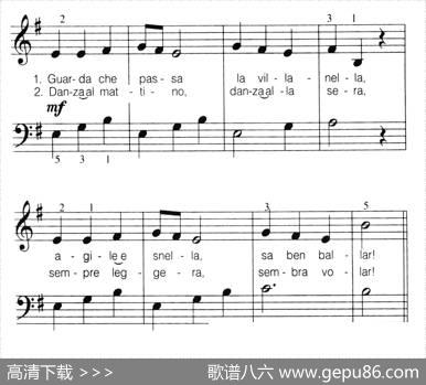 [意]Bellabimba（乖孩子）（弹唱谱）