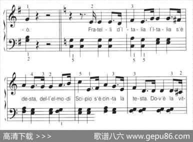 [意]Fratellid'ltalia（意大利国歌）（弹唱谱）