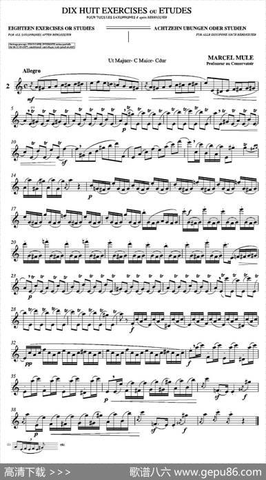 18ExerciciosouEstudosdeMarcelMule-EnelruyLira（马瑟·穆勒18首练习曲—2）|MarcelMule（马瑟·穆尔）