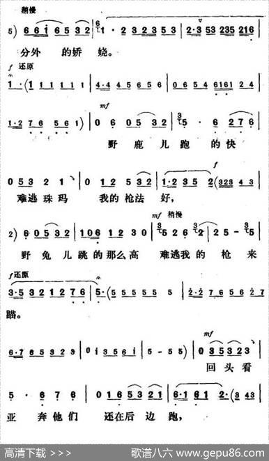 驰骋在草原上射猎逍遥（《金沙江畔》珠玛唱段）