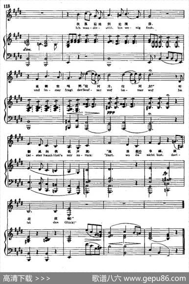 [奥]流浪者之歌（中外文对照、正谱）|[奥]舒伯特曲、尚家骧译配