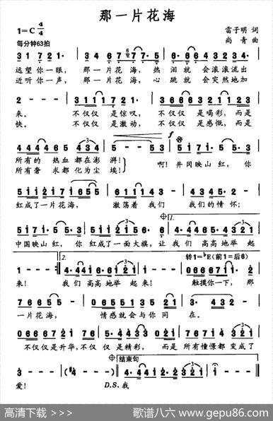 那一片花海（雷子明词尚青曲） - 雷子明|尚青