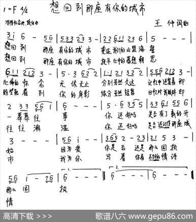 想回到有你的那座城市 - 王仲|王仲