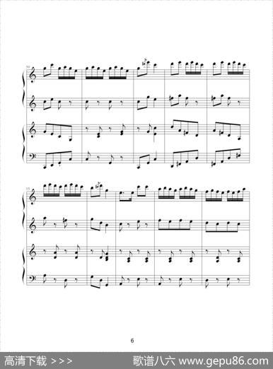小松树（四手联弹）|林蔼玲、康却非编曲、霖霖整理