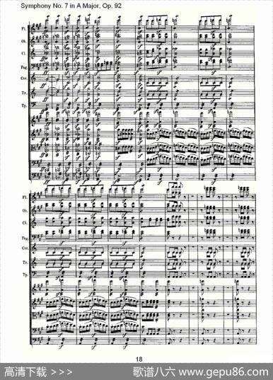 A大调第七交响曲Op.92第四乐章
