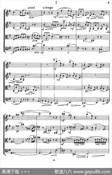 QUARTETOp.83（第一部分）（弦乐四重奏）|[英]爱德华·埃尔加