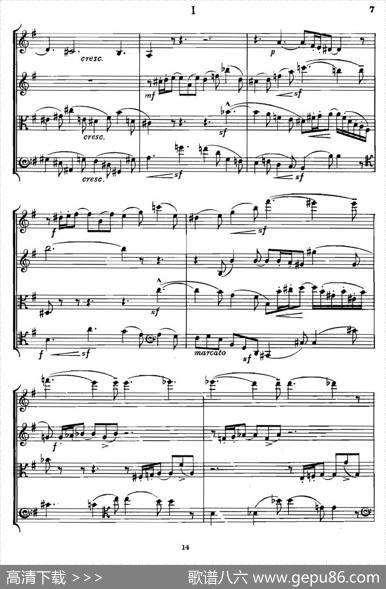 QUARTETOp.83（第一部分）（弦乐四重奏）|[英]爱德华·埃尔加