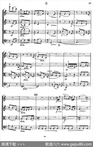 QUARTETOp.83（第二部分）（弦乐四重奏）|爱德华·埃尔加