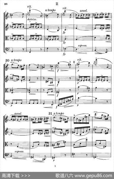 QUARTETOp.83（第二部分）（弦乐四重奏）|爱德华·埃尔加