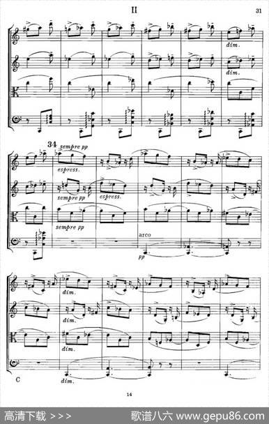 QUARTETOp.83（第二部分）（弦乐四重奏）|爱德华·埃尔加