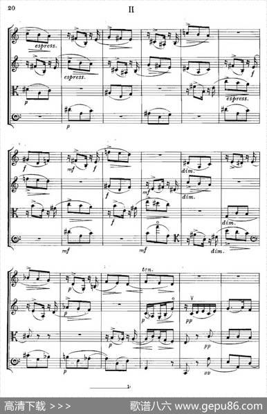 QUARTETOp.83（第二部分）（弦乐四重奏）|爱德华·埃尔加